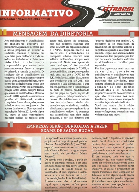 Informativo SITTRACOL